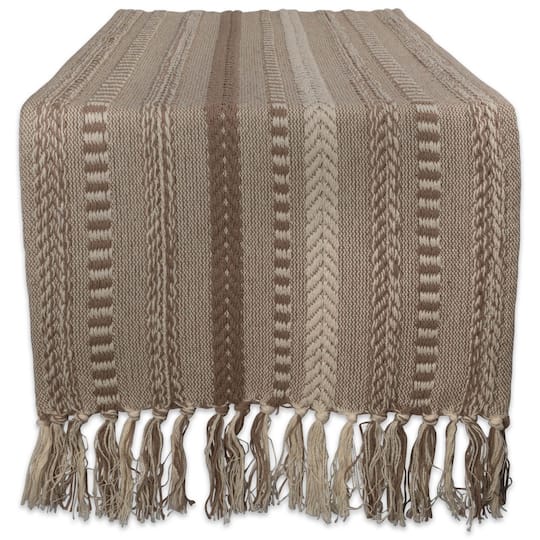 DII® 108" Braided Stripe Table Runner in Stone | 15" x 108" | Michaels®